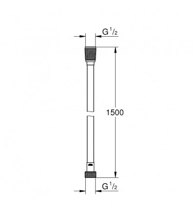 FLEXO SILVERFLEX LONG-LIFE 1,5 M GROHE